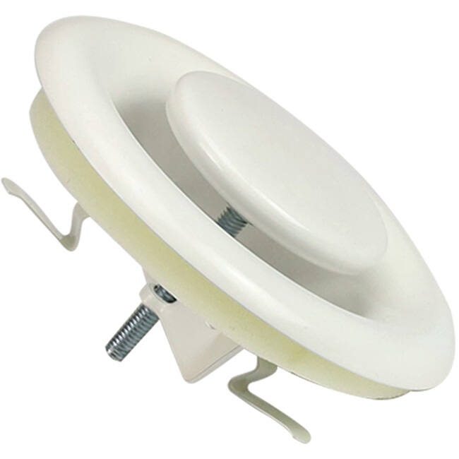 Ventilationsudstødningsventil i metal 160 mm med friktionsfjedre - DVS-C160 - RAL 9016