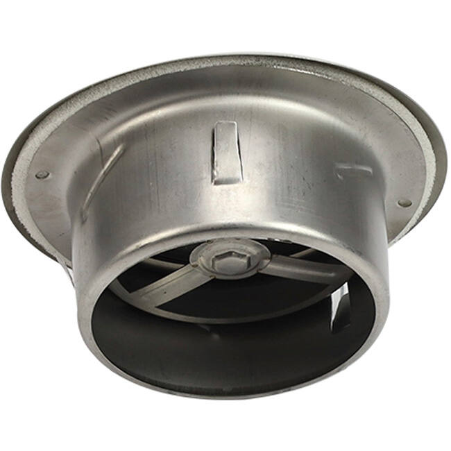 Ventilationsventil i rustfrit stål 125 mm udsugning og indblæsning med friktionsfjedre - DVI-C125