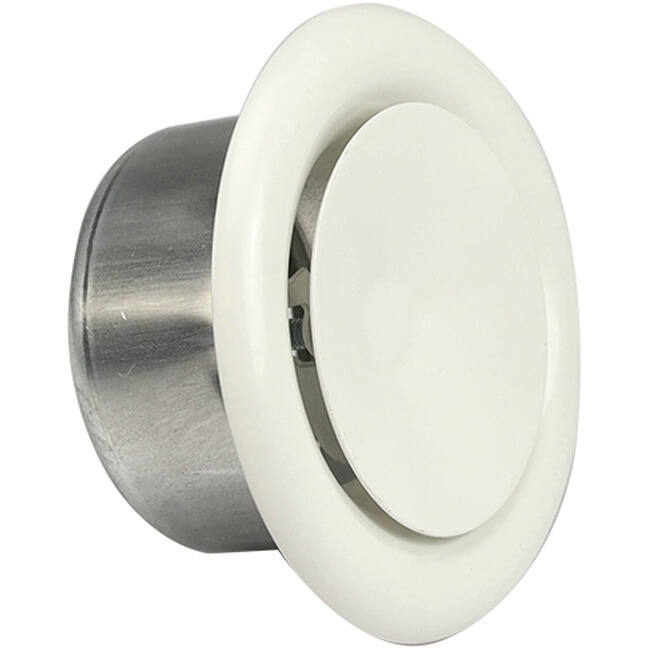 Ventilationsventil 200 mm metal - S-DVS200 RAL9010