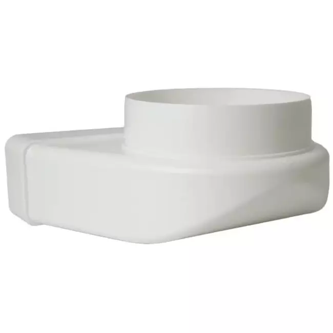 Rektangulær lodret 90° bøjning i plast Ø150mm - 220x90mm KLD29-150