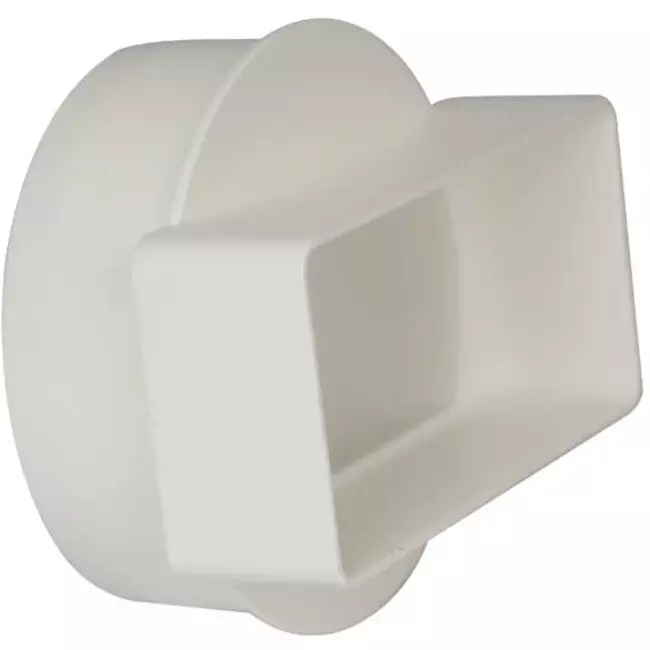 Rektangulær, plastreduktion, Ø100 mm – 110 x 55 – KSD1