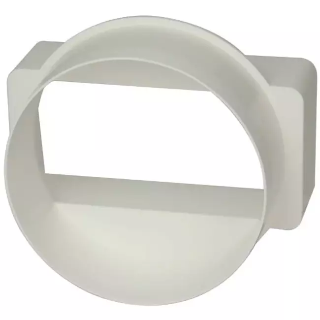 Rektangulær, plastreduktion, Ø100 mm – 110 x 55 – KSD1