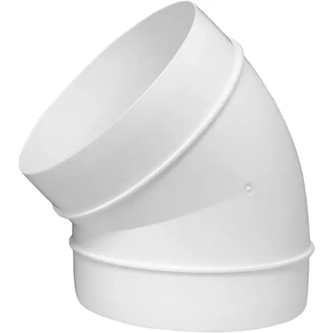 Rund plast 45° bøjning diameter: 150 mm AL150-45