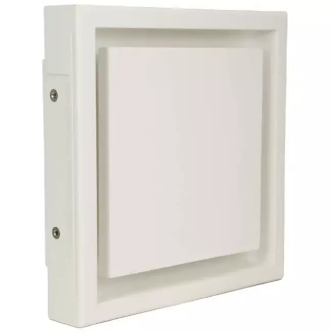 Ergovent rammeløs ventilationsventil firkantet 100 mm