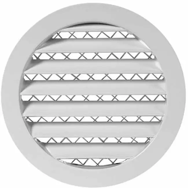 Aluminiumslegeringsrist Ø125 hvid - MRA125W