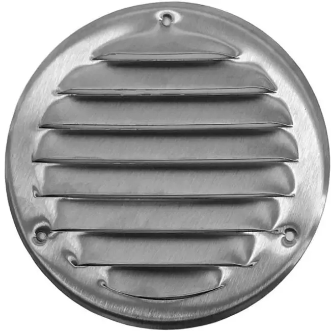 Ventilationsrist i metal, rund Ø 160 mm rustfri stål – MR160i
