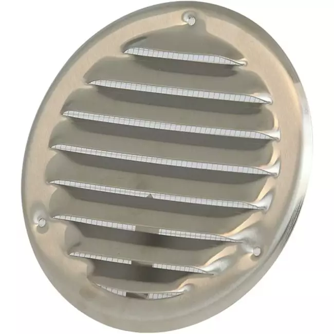 Ventilationsrist i metal, rund Ø 160 mm rustfri stål – MR160i