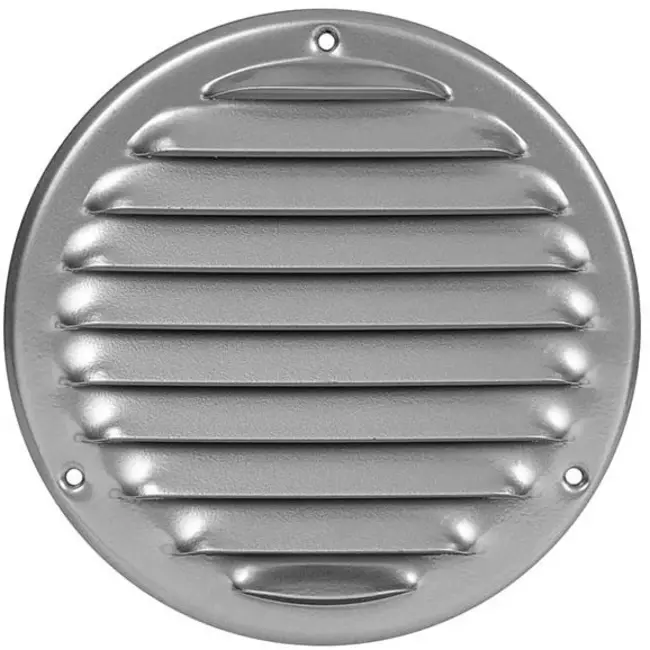 Ventilationsrist i metal rund 100 mm grå – MR100P - RAL9006