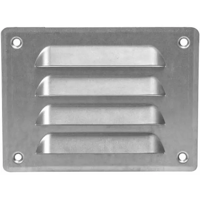 Ventilationsrist i metal, rektangulær 140x105 mm zink – MR14105Zn
