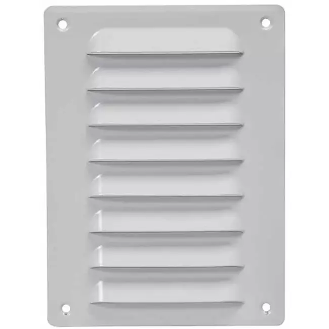 Ventilationsrist i metal, rektangulært 140x190 hvid - MR1419