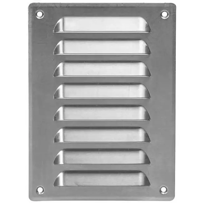 Ventilationsrist i metal, rektangulær 140x190 mm aluminium – MR1419Al