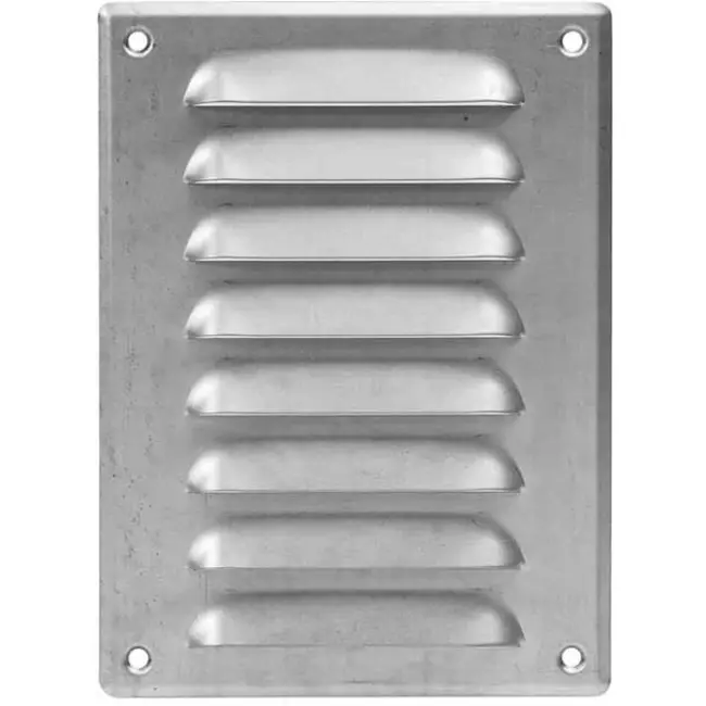 Ventilationsrist i metal, rektangulær 140x190 mm zink – MR1419Zn