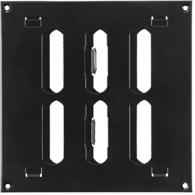 Justerbar lineære diffuser i metal 150x150 sort - MR1515RM