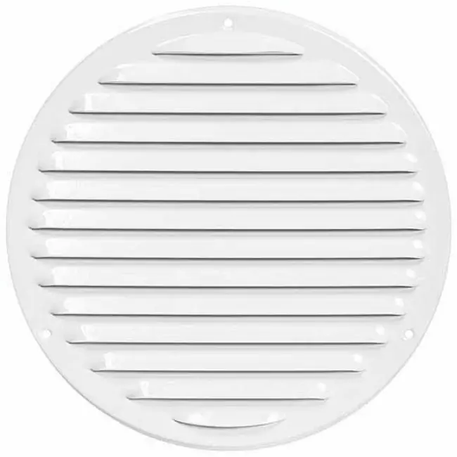 Ventilationsrist i metal rund Ø 200mm hvid - MR200