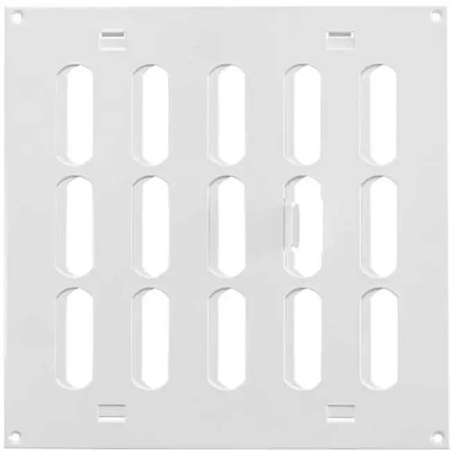 Justerbar lineære diffuser i metal 200x200 hvid - MR2020R