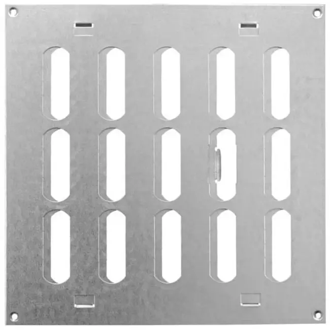 Justerbar lineære diffuser i metal 200x200 galvaniseret - MR2020RZn