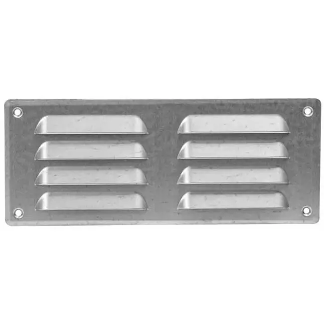 Ventilationsrist i metal, rektangulær 260x105 mm zink – MR26105Zn
