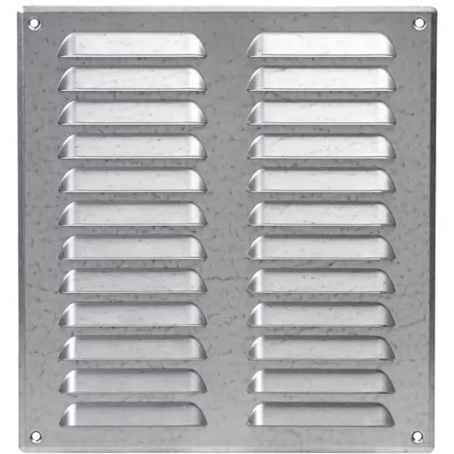 Ventilationsrist i metal, rektangulært 260x280 mm zink – MR2628Zn