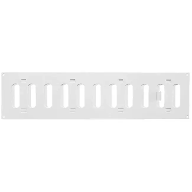 Justerbar, rektangulær lineære diffuser i metal 400x100 hvid - MR4010R