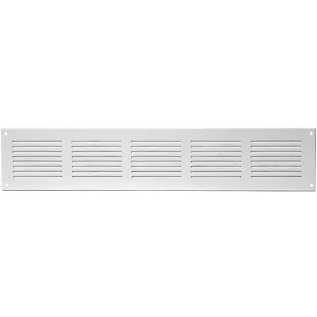 Ventilationsrist i metal, rektangulært 500x100 hvid - MR5010