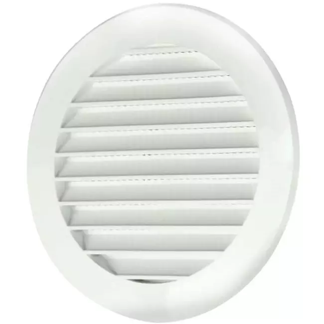 Ventilationsbladsgitter diameter: 125 mm hvid - VR125