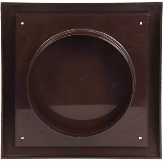 Facadegitter med kontraventil 150x150 mm diameter 100 mm brun – ND10FVB