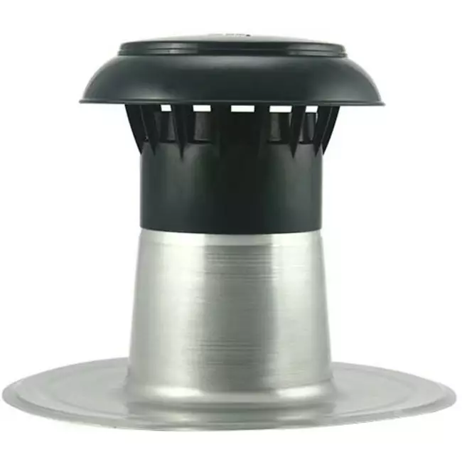 Ventilationstagplade med plastkappe Ø150-160 mm