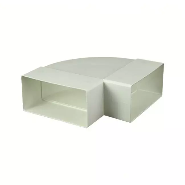 Rektangulær, plastik, vandret, 90° bøjning, 110 x 55 mm – KLH