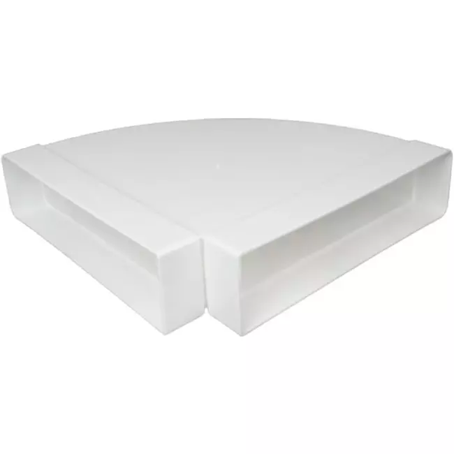 Rektangulær vandret 90° bøjning i plast 220x90mm - KLH29-90