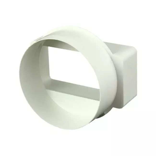 Rektangulær, plastreduktion, Ø100 mm – 110 x 55 – KSD1