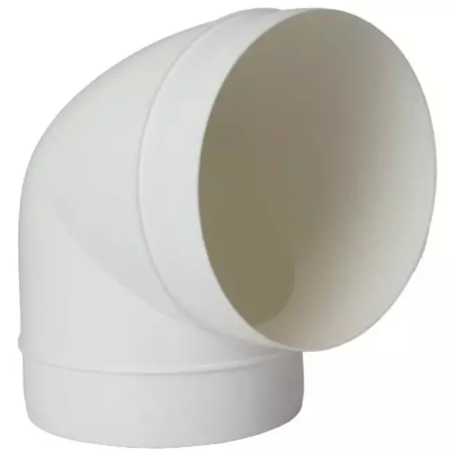 Rund plast 90° bøjning diameter: 150 mm AL150-90