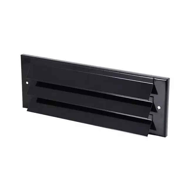 Udvendigt væggitter overflademonteret 300 mm x 100 mm SORT