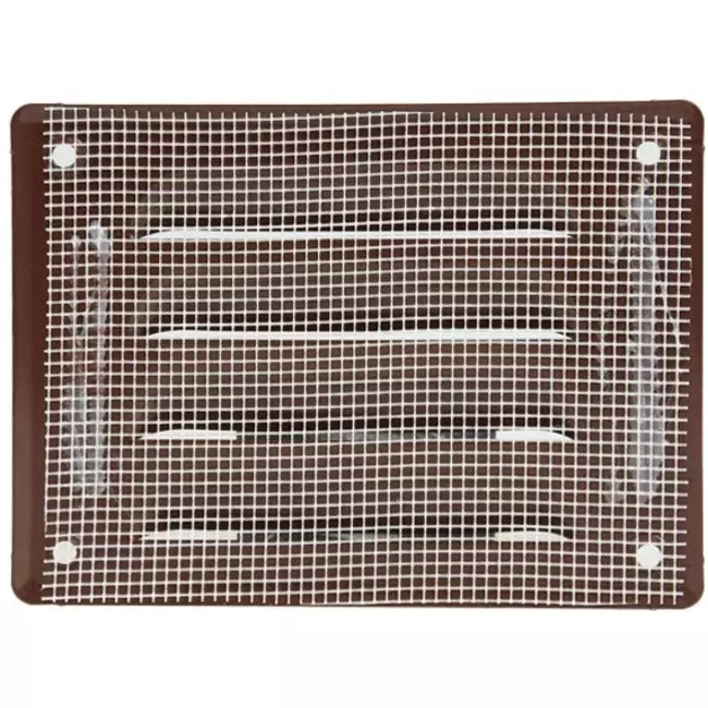 Ventilationsrist i metal, rektangulær 140x105 mm brun – MR14105B