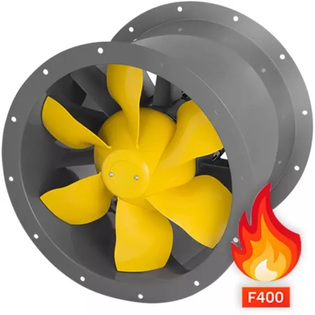 Aksial kanalventilator med afkast - AL 500 D2 F4 01