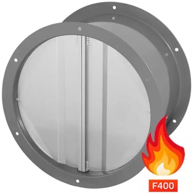 Ruck® kontraventil 400°C F4 til aksialventilator, horisontal Ø280 - RVK H 280 F4