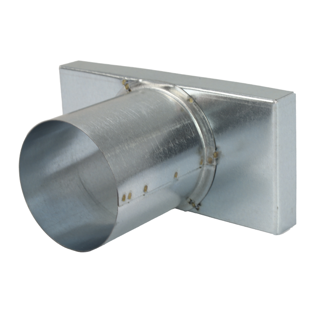Låg 220x80 mm med tilslutning diameter 80 mm til indløbskanal