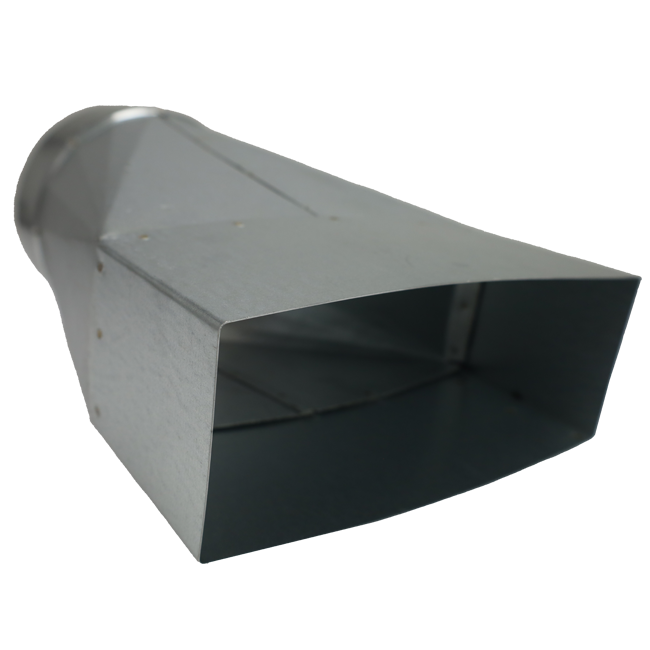 Adapter 220x80 mm til 160 mm diameter til kanaler