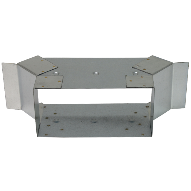 Sidetilslutning 220x80 mm til rektangulære kanaler