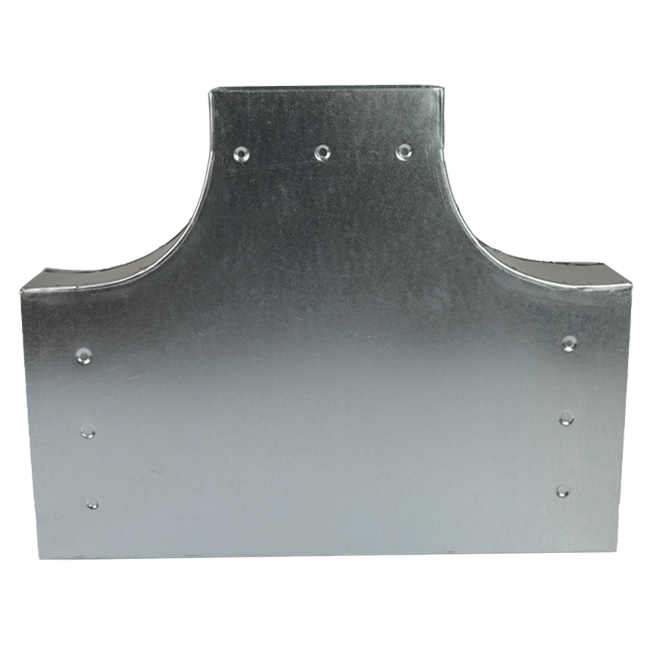 T-stykke 90 grader 220x80 mm - 220x80 mm til kanalføring