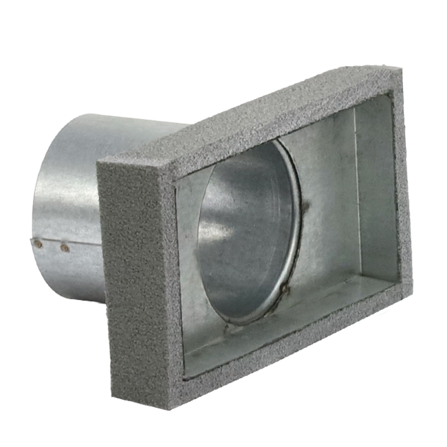 Thermoduct-cover 170x80 med tilslutningsdiameter 80 mm til kanaler