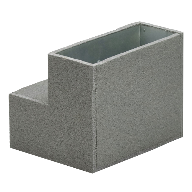 Thermoduct pour-in bøjning 90 grader 220x80 mm lodret