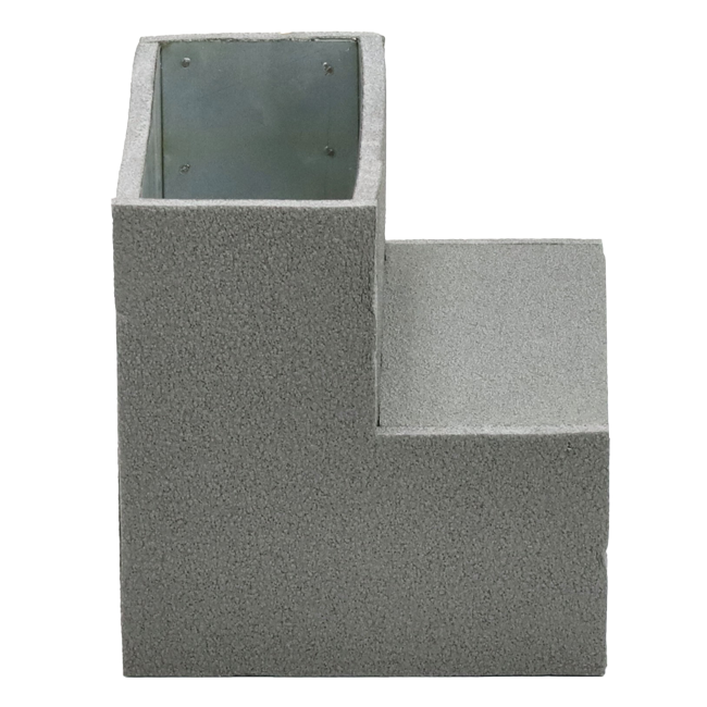 Thermoduct pour-in bøjning 90 grader 220x80 mm lodret