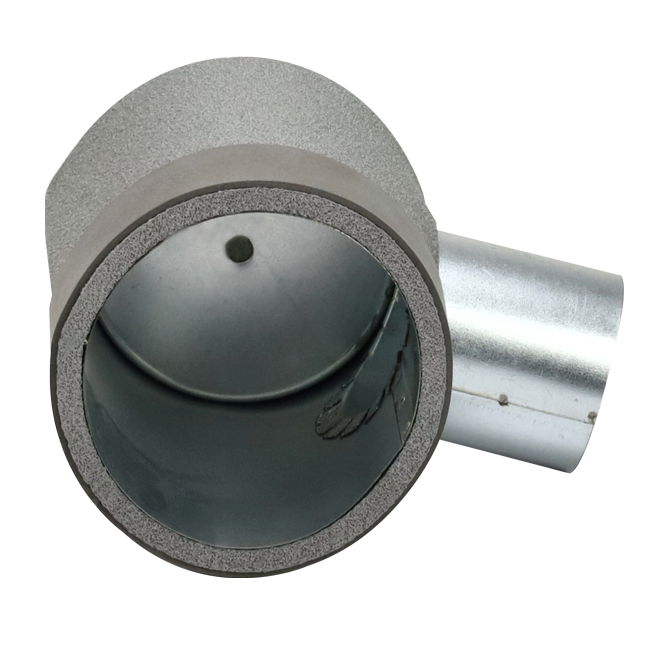 Thermoduct-skot diameter 125 mm H=80 mm enkelt med hul til tunnelkonstruktion