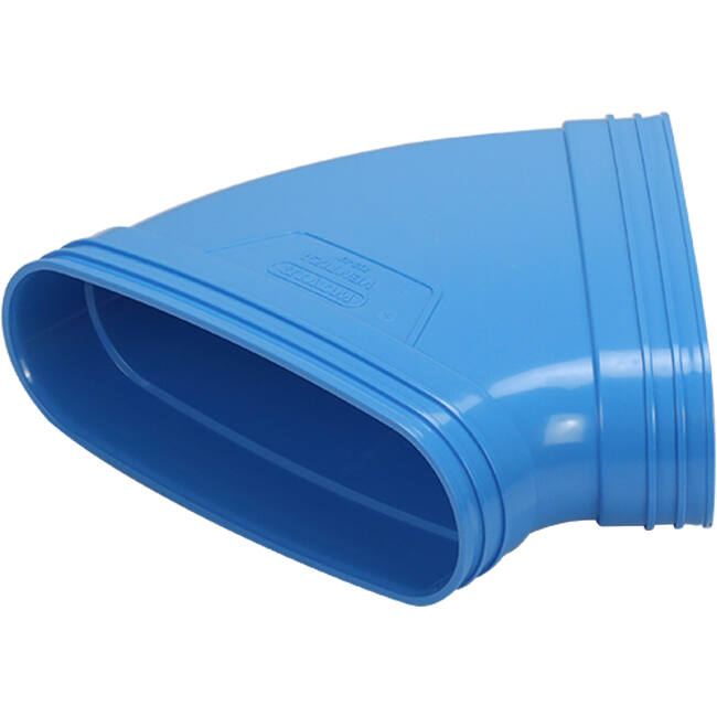 Wavin Ventiza Bøjning 45 grader PVC oval 235x80 mm horisontal M/M