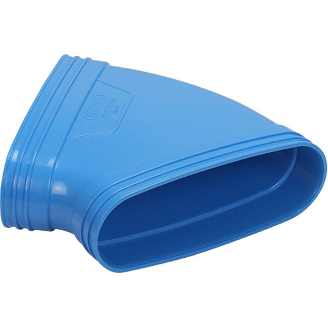 Wavin Ventiza Bøjning 45 grader PVC oval 235x80 mm horisontal M/M