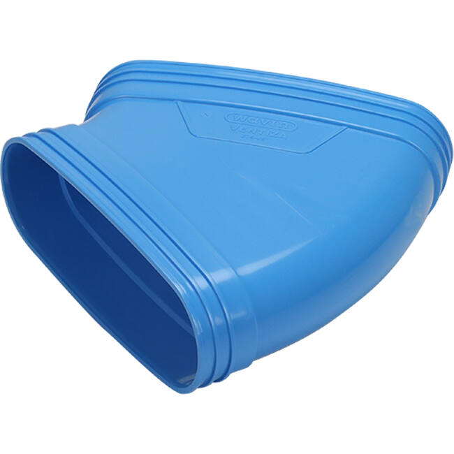 Wavin Ventiza Bøjning 45 grader PVC oval 235x80 mm horisontal M/M
