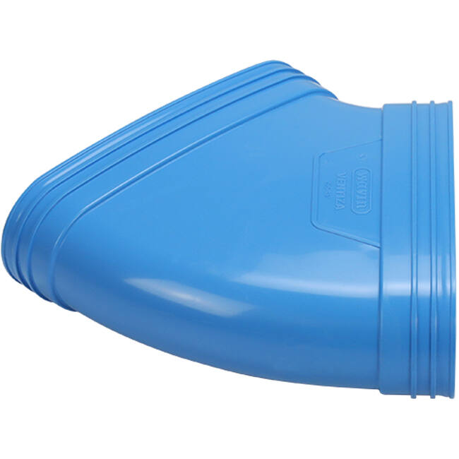 Wavin Ventiza Bøjning 45 grader PVC oval 235x80 mm horisontal M/M