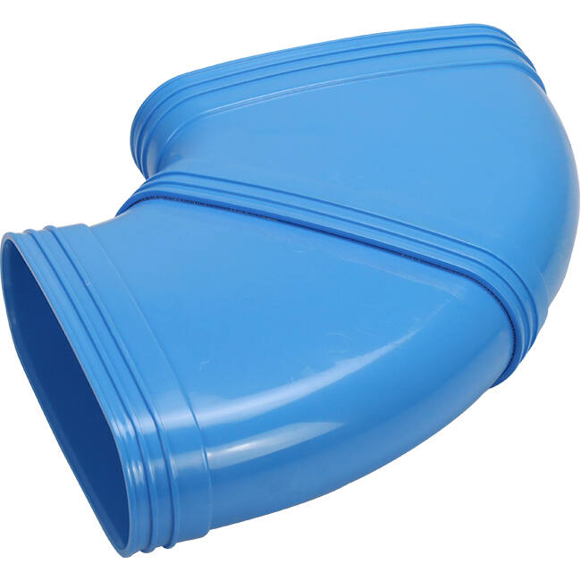 Wavin Ventiza Bøjning 90 grader PVC oval 235x80 mm horisontal M/M