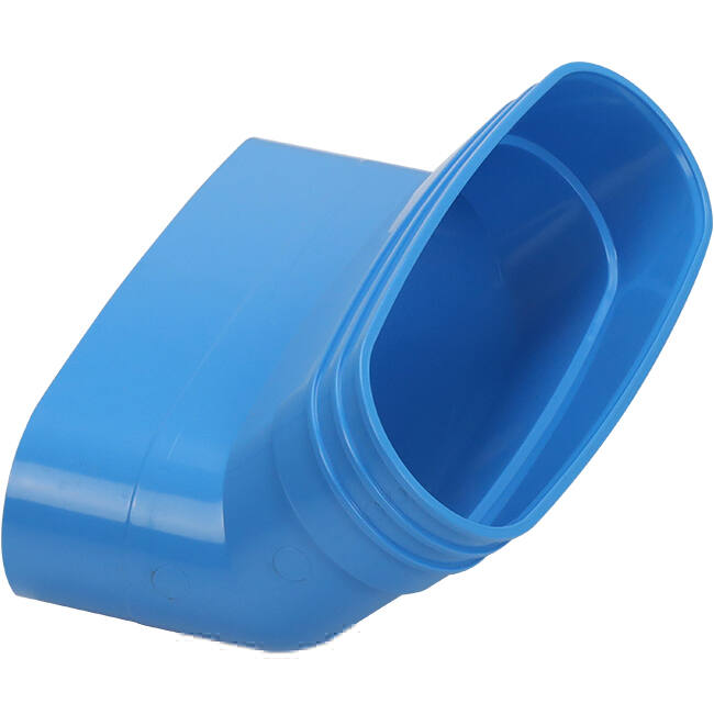 Wavin Ventiza Bøjning 45 grader PVC oval 235x80 mm lodret M/S
