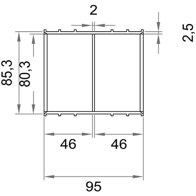 Wavin Ventiza Limstik PVC oval 235x80 mm M/M